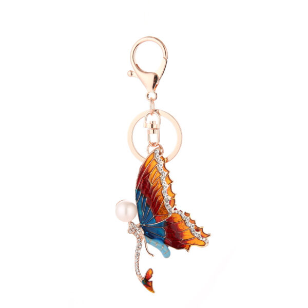 8612835161_173885876 Wholesale Alloy Butterfly Full Diamond Keychain