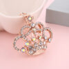 Wholesale Pearl Inlaid Diamond Alloy Crown Keychain