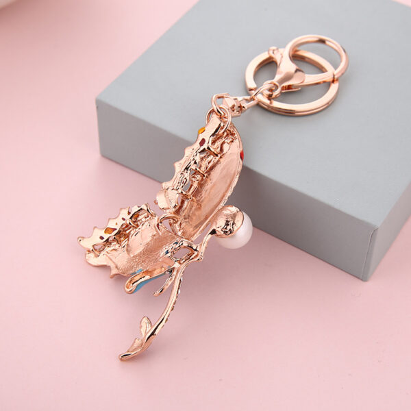8647526655_173885876 Wholesale Alloy Butterfly Full Diamond Keychain