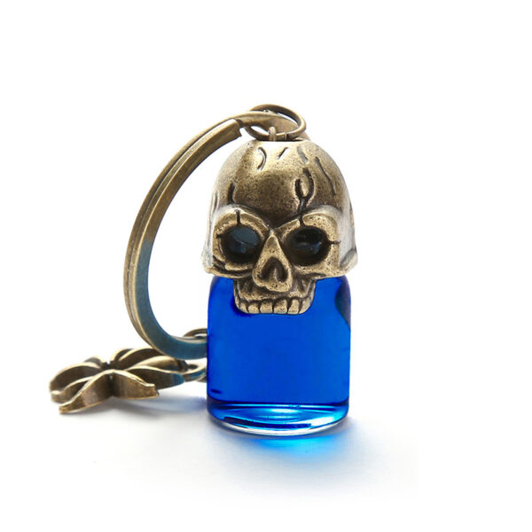 Wholesale Gothic Vintage Blood Bottle Halloween Alloy Keychain