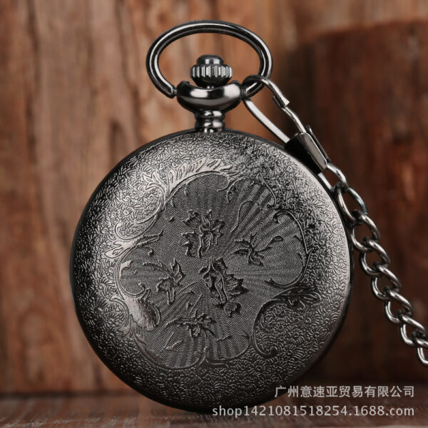 Wholesale Roman Numeral Double Display Men's Alloy Retro Necklace Pocket Watch