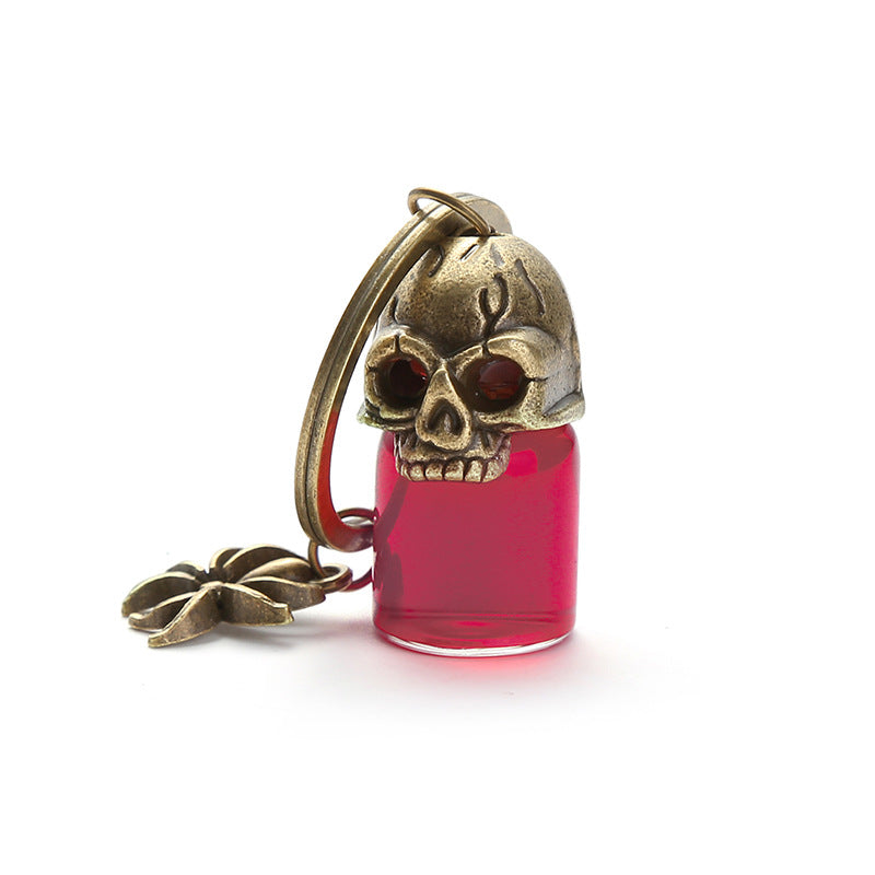 Wholesale Gothic Vintage Blood Bottle Alloy Keychain