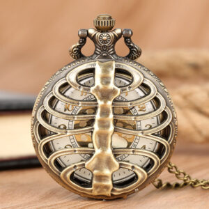 Wholesale Hollow Bone Vintage Necklace Alloy Pocket Watch