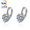 Wholesale Heart Shape Zircon Copper Earrings
