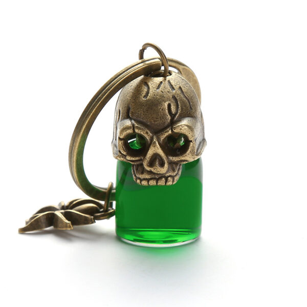 Wholesale Gothic Vintage Blood Bottle Halloween Alloy Keychain