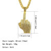 Wholesale Hip Hop Vertical Middle Finger Necklace Alloy