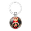Wholesale Glass Matryoshka Pendant Alloy Creative Keychain