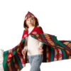 Wholesale Bohemian Ethnic Style Cow Horn Buckle Hat Polyester Cape Shawl