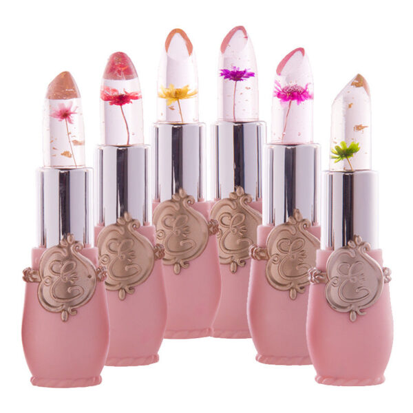 Wholesale Dried Flower Lip Gloss Lipstick Temperature Changing Lipstick