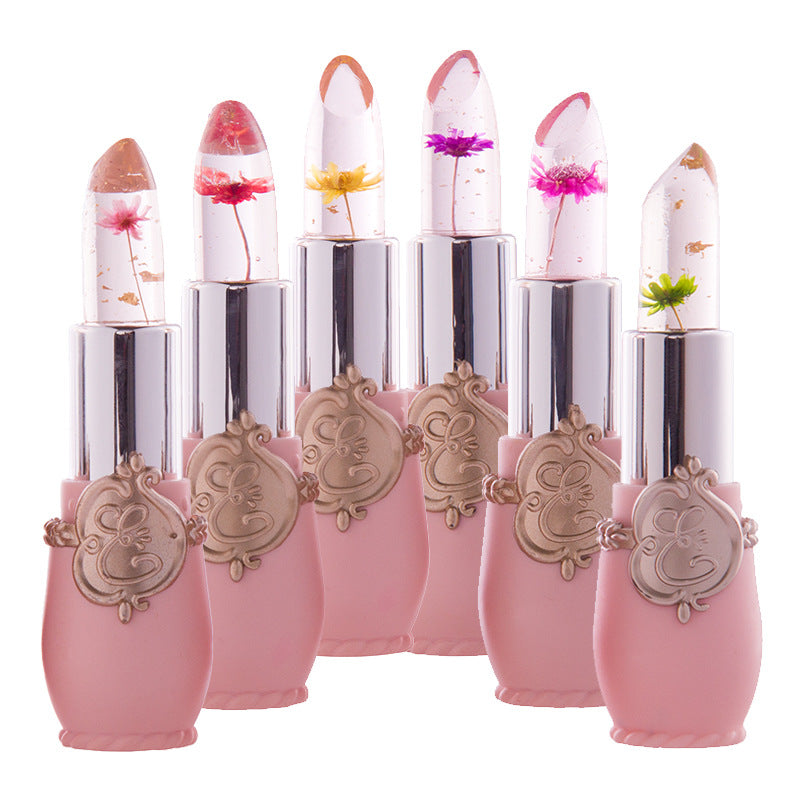 Wholesale ied Flower Lip Gloss Lipstick Temperature Changing Lipstick