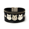 Wholesale Bohemian Owl Leather Bracelet