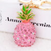 8766184718_949518863 Wholesale Acrylic Rhinestone Pineapple Shape Keychain