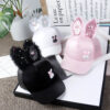 Wholesale Cotton Easter Rabbit Ears Sequined Mesh Cap