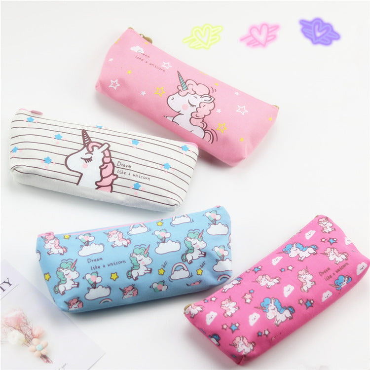 Wholesale Unicorn Creative Large Capacity Canvas Pencil Case