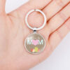 Wholesale Mom Letter Mother's Day Gift Time Gemstone Glass Keychain