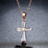 8793699005_109136280 Wholesale Flash Diamond Holy Light Cross Necklace Copper