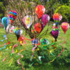 Wholesale Hot Sale Rainbow Hot Air Balloon National Flag Outdoor Decoration Windmill