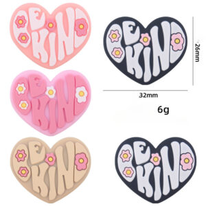 Wholesale Cartoon Love Flowers Silicone Creative DIY Focal Beads