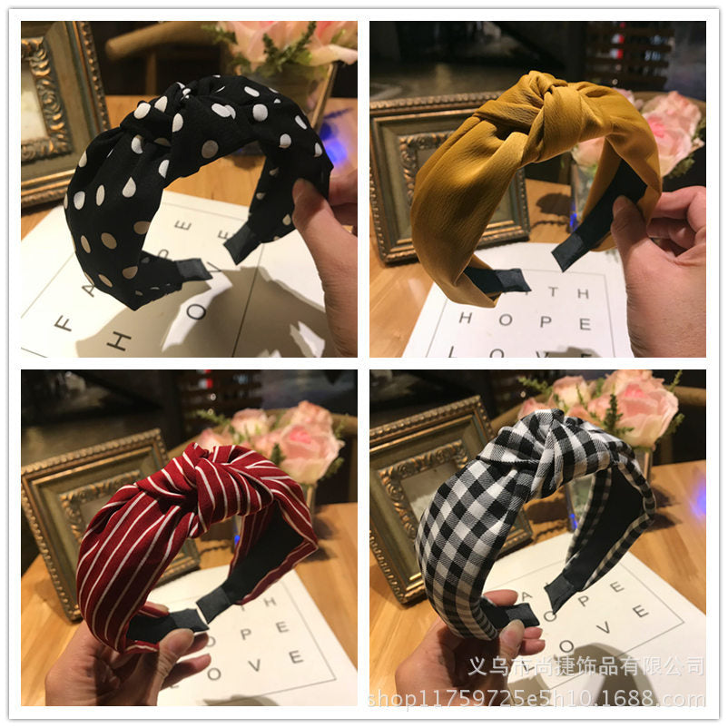 Wholesale Wide-brimmed Cross Fabric Adult Hair Aessories Hairband Head