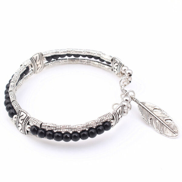 8822992324_609011698 Wholesale Turquoise Feather Alloy Bracelets