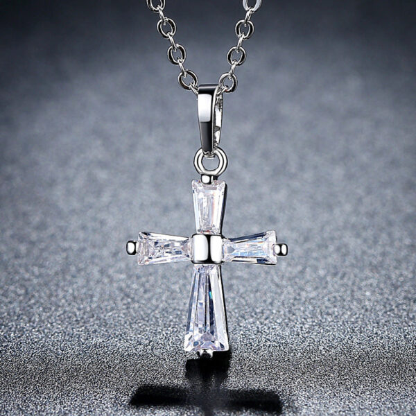 8829827278_109136280 Wholesale Flash Diamond Holy Light Cross Necklace Copper