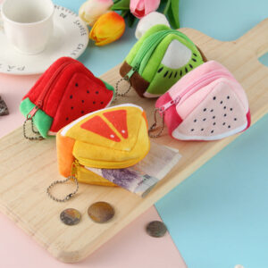8851057290_1824565990 Wholesale Plush Three-dimensional Triangular Fruit Zero Wallet