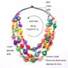 Wholesale Colorful Multilayer Wooden Necklaces