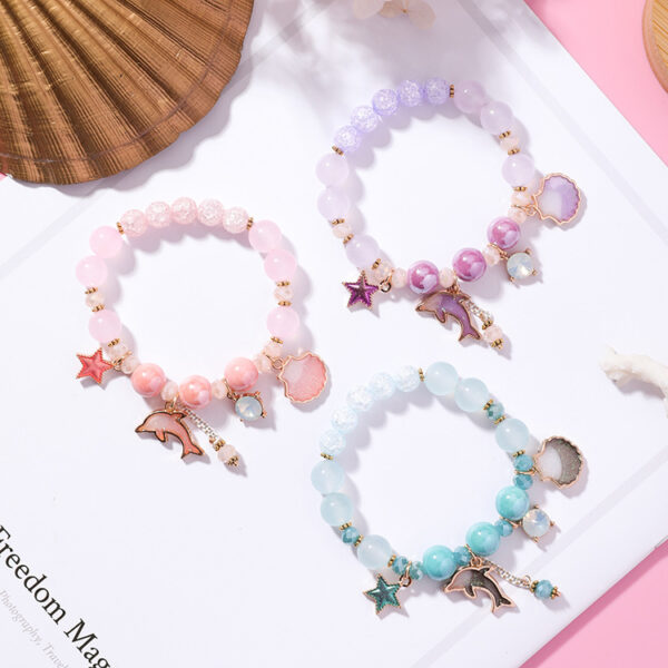 8872330214_1401670587 Wholesale Vacation Style Dolphin Shell Crystal Beaded Bracelet