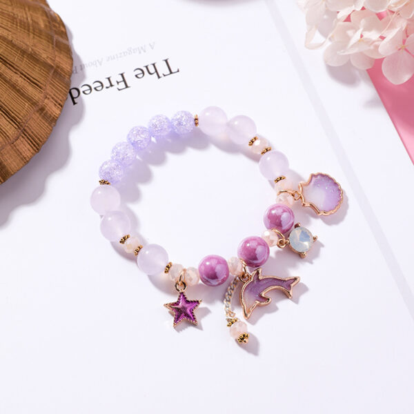 8872903531_1401670587 Wholesale Vacation Style Dolphin Shell Crystal Beaded Bracelet