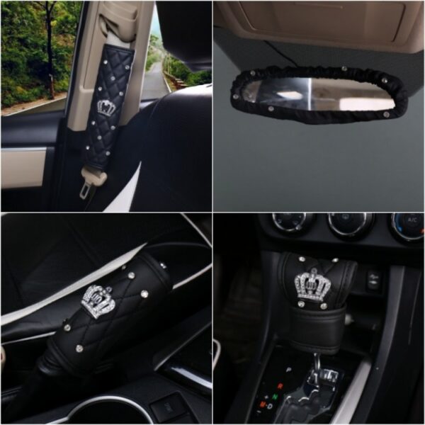 Wholesale PU Diamond Crown Car Interior