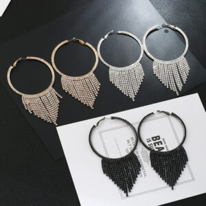 Wholesale Tassel Rhinestone Claw Chain Alloy Earrings