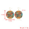 Wholesale Statemente Oil Drip Flowers Metal Earrings