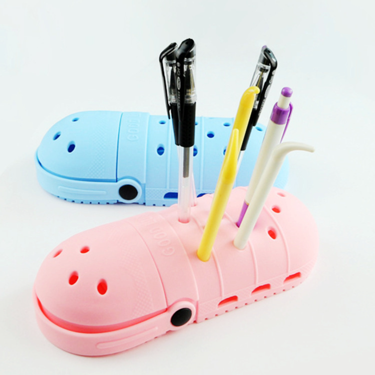 Wholesale Chilen's Hole Shoes Silicone Pencil Case