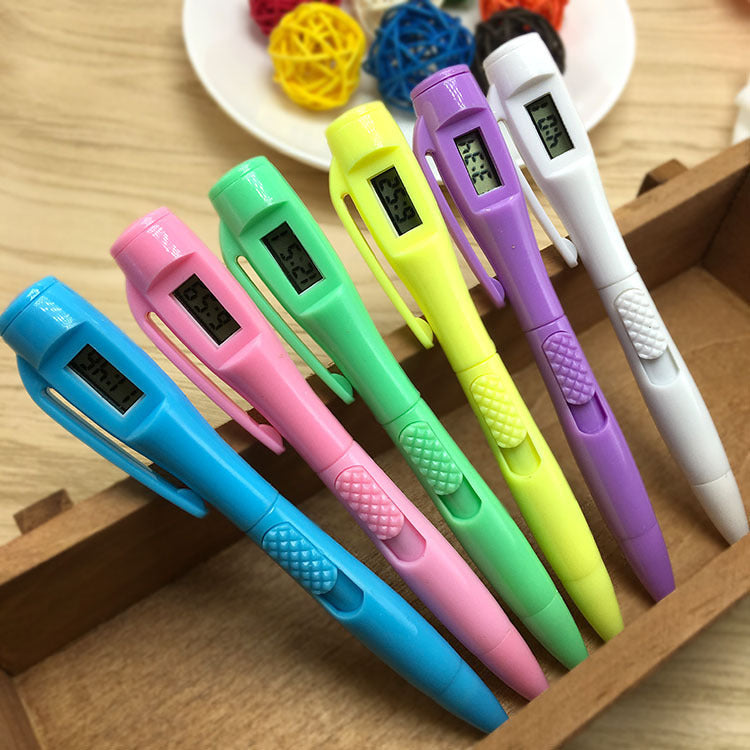 Wholesale Electronic Watch Plastic Ballint Pen