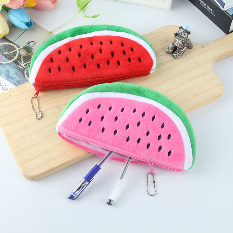 Wholesale Cute Watermelon Ft Plush Pencil Case