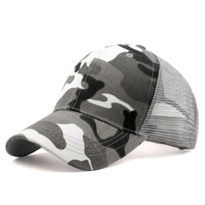 Camouflage net cap gray black adult / Adjustable