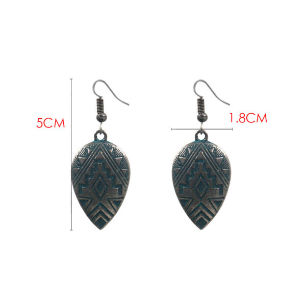 8971807851_1090711088 Wholesale Distressed Love Shape Alloy Pendant Hook Earrings