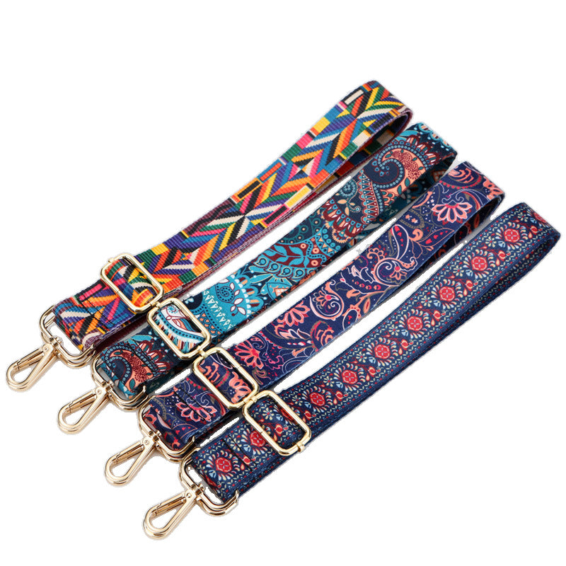 Wholesale Ethnic Style Colored lyester Shoulder Bags with Wide Shoulder Straps