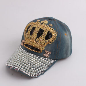 Wholesale Cotton Dot Drill Denim Baseball Cap