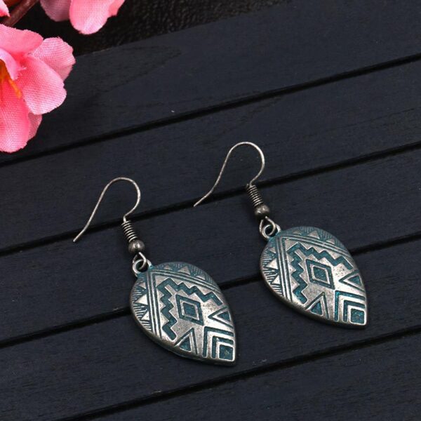 8989517292_1090711088 Wholesale Distressed Love Shape Alloy Pendant Hook Earrings