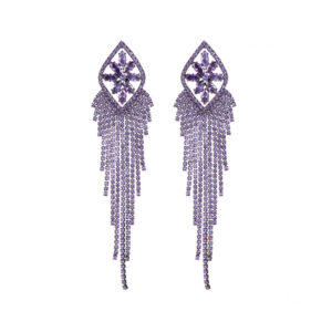 Wholesale Micro Pave Diamond Zircon Tassel Earrings OLY-ES-SHY001