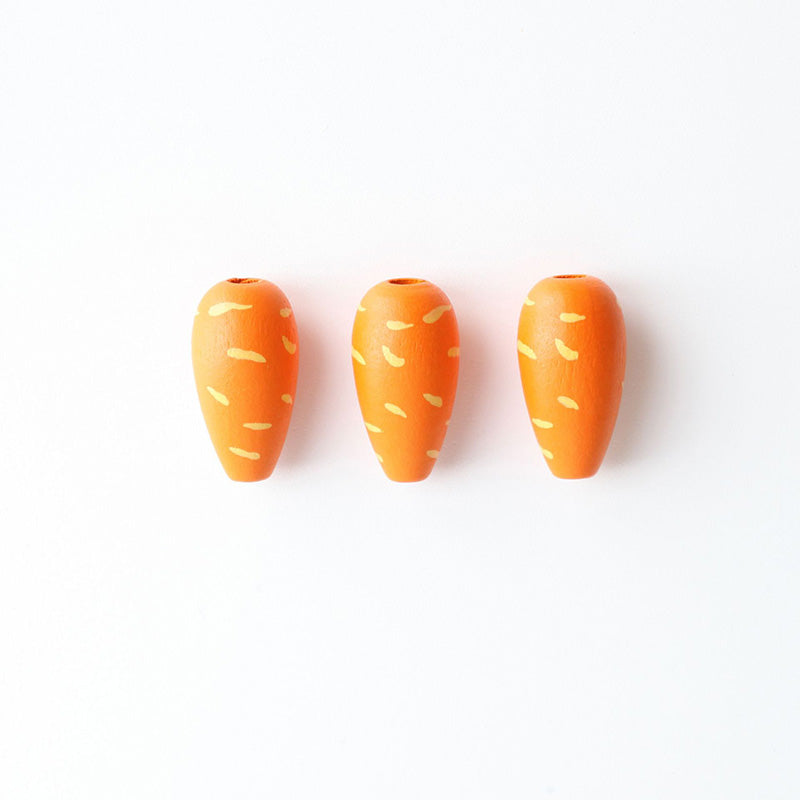 Wholesale Beads Lotus Wood Easter Carrot Wooden Beads Hemp Rope Tassel Wooden Beads OLY-BDS-DJ007