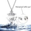 Wholesale Love Glass Bone Ash Commemorative Titanium Steel Necklace
