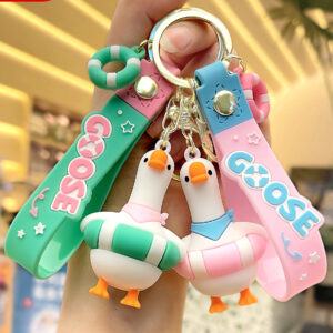Wholesale PVC Cute Doll Goose Cartoon Keychain