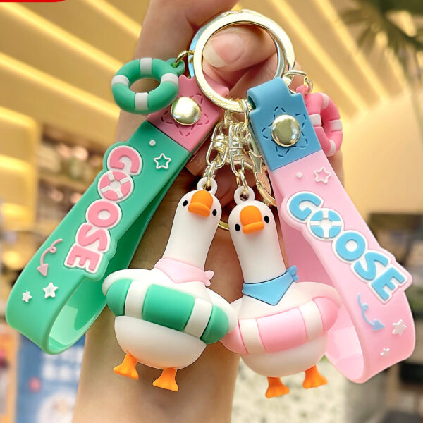 8e78c8c13d614efc0cc1be118d7b4dbf Wholesale PVC Cute Doll Goose Cartoon Keychain