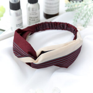 Jc18 wide edge striped burgundy