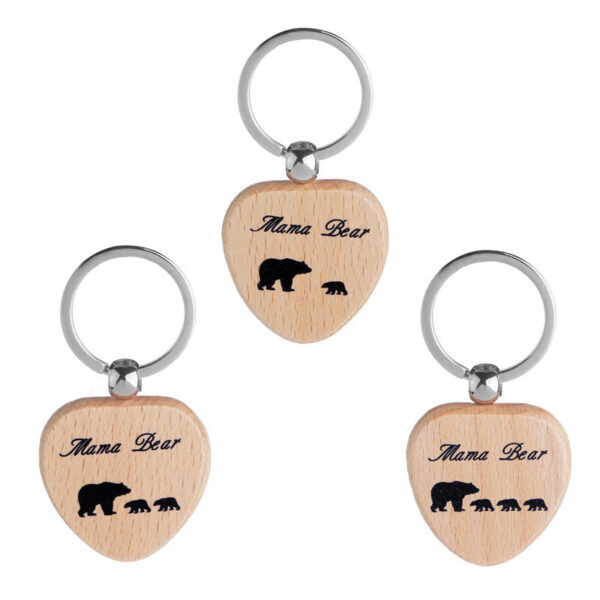 9025660917_50529824 Wholesale Mother's Day Letter Mama Bear Bear Pendant Wooden Keychain