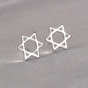 026 plane hexagram / 925 ear needles
