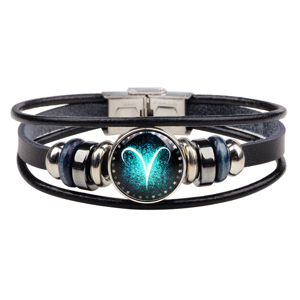 Wholesale Multilayer Twee Contion Punk Cole Bracelet