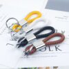 Wholesale Dynamic Rope Double Ring Leather Key Ring